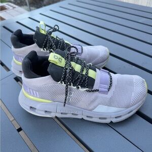 ON Cloudnova Sneaker - grey with black and neon yellow details